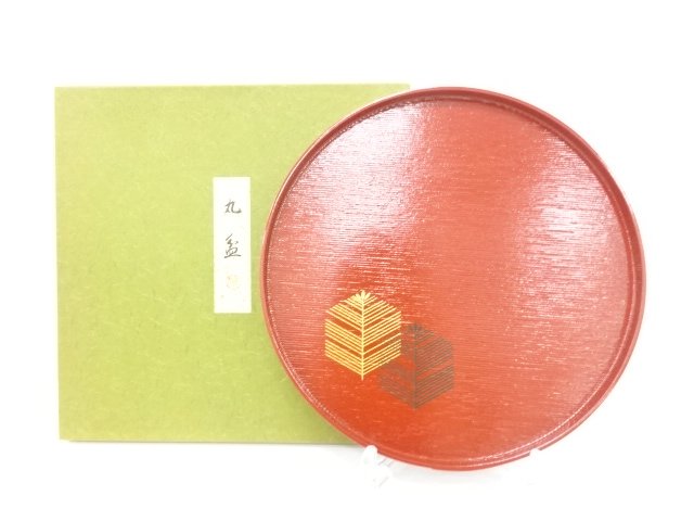 JAPANESE COLLECTIBLE / ROUND TRAY / WAKAMATSU / LACQUERED / MADE BY ZO